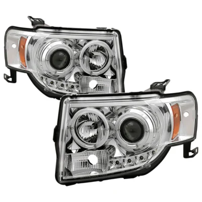 Fits ( Spyder Signature ) Ford Escape 08-12 Projector Headlights - Halogen Model Only ( Not Compatible With Xenon/HID Model ) - DRL - Chrome - High H1 (Included) - Low H1 (Included)
