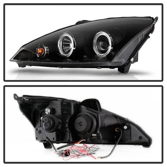Fits ( Spyder Signature ) Ford Focus 00-04 Projector Headlights - ( Do Not Fit SVT Model ) - LED Halo - Black - High H1 (Included) - Low H1 (Included) - Image 6