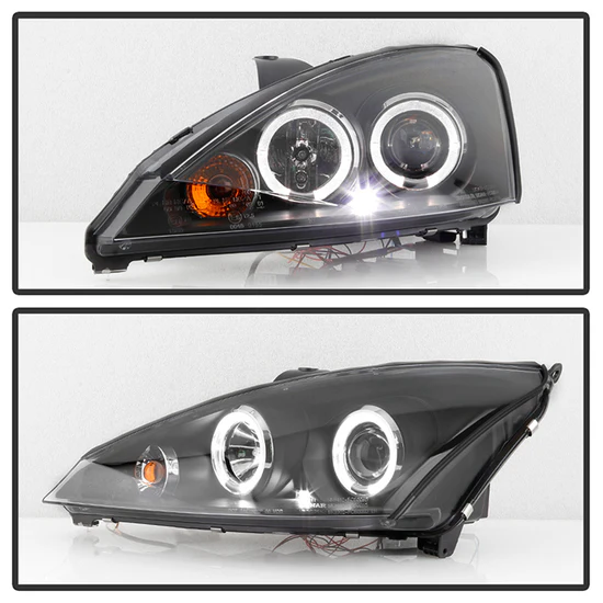Fits ( Spyder Signature ) Ford Focus 00-04 Projector Headlights - ( Do Not Fit SVT Model ) - LED Halo - Black - High H1 (Included) - Low H1 (Included) - Image 4