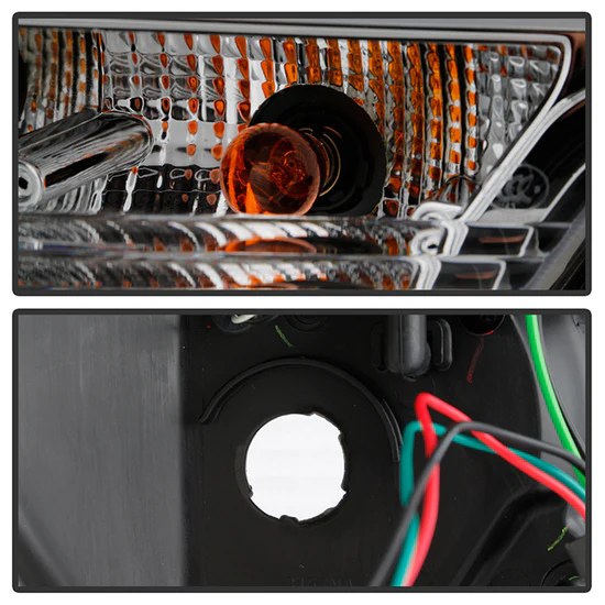 Fits ( Spyder Signature ) Ford F150 09-14 Projector Headlights - Halogen Model Only ( Not Compatible with Factory Xenon/HID Model ) - Light Bar DRL - Chrome - High/Low H7 (Included) - Image 7