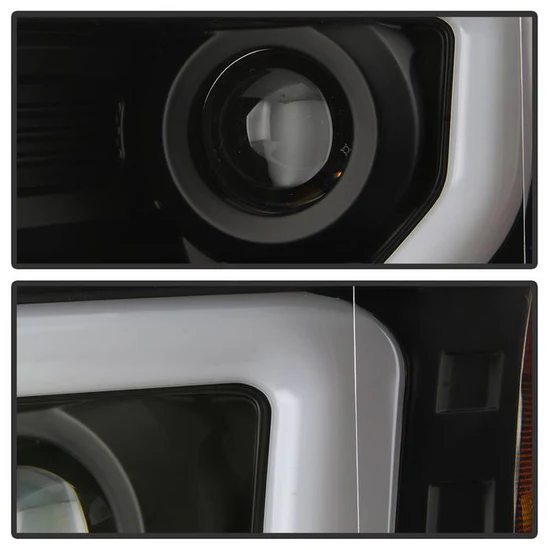 Fits ( Spyder Signature ) Ford F150 09-14 Projector Headlights - Halogen Model Only ( Not Compatible with Factory Xenon/HID Model ) - Switch Back Turn Signal Light Bar - High/Low H7 (Included) ; Signal-2157NA(Not Included) - Black - Image 8