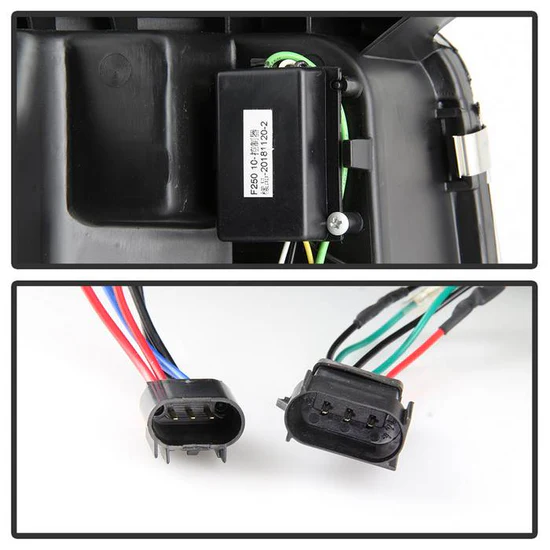 Fits ( Spyder Signature ) Ford F150 09-14 Projector Headlights - Halogen Model Only ( Not Compatible with Factory Xenon/HID Model ) - Switch Back Turn Signal Light Bar - High/Low H7 (Included) ; Signal-2157NA(Not Included) - Black - Image 7