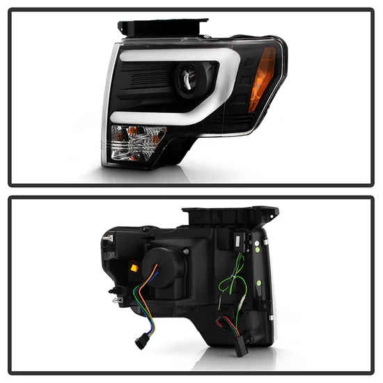 Fits ( Spyder Signature ) Ford F150 13-14 Projector Headlights - Factory Xenon Model Only ( Not Compatible With Halogen Model ) - Light Bar DRL - Black - High/Low D3S (Not Included) - Image 8