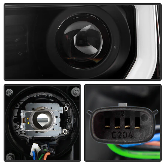 Fits ( Spyder Signature ) Ford F150 13-14 Projector Headlights - Factory Xenon Model Only ( Not Compatible With Halogen Model ) - Light Bar DRL - Black - High/Low D3S (Not Included) - Image 7