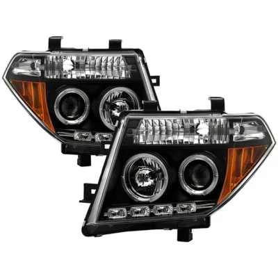 Fits ( Spyder Signature ) Nissan Frontier 05-08 / Nissan Pathfinder 05-07 Projector Headlights - LED Halo - LED ( Replaceable LEDs ) - Black - High H1 (Included) - Low H1 (Included)