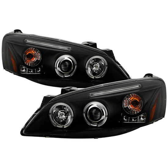 Fits ( Spyder Signature ) Pontiac G6 2/4DR 05-08 Projector Headlights - LED Halo - LED ( Replaceable LEDs ) - Black - High H1 (Included) - Low H1 (Included)