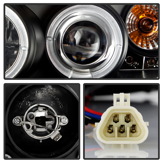 Fits ( Spyder Signature ) Pontiac G6 2/4DR 05-08 Projector Headlights - LED Halo - LED ( Replaceable LEDs ) - Black - High H1 (Included) - Low H1 (Included) - Image 5