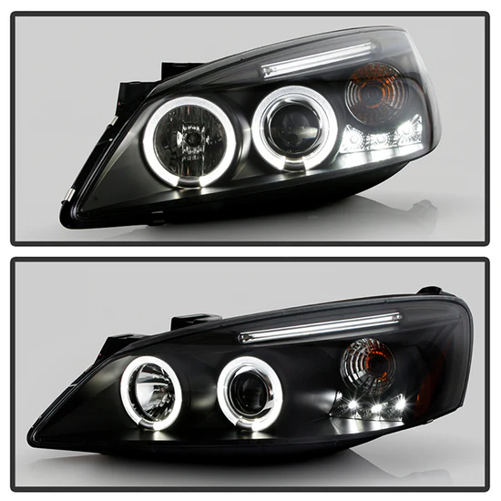 Fits ( Spyder Signature ) Pontiac G6 2/4DR 05-08 Projector Headlights - LED Halo - LED ( Replaceable LEDs ) - Black - High H1 (Included) - Low H1 (Included) - Image 2