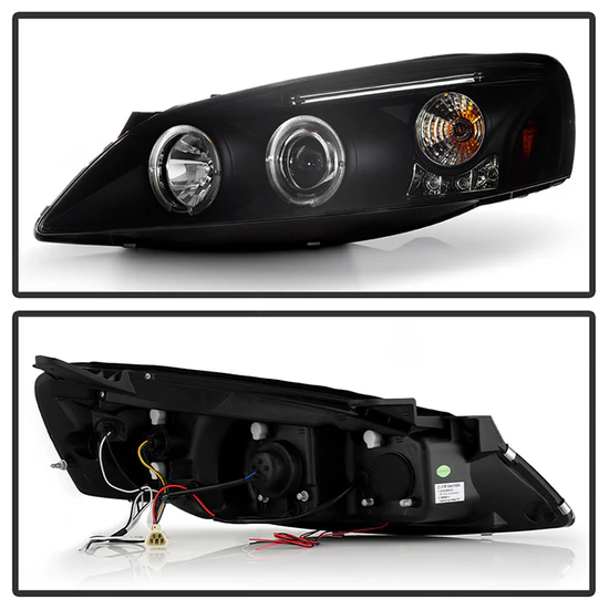 Fits ( Spyder Signature ) Pontiac G6 2/4DR 05-08 Projector Headlights - LED Halo - LED ( Replaceable LEDs ) - Black Smoke - High H1 (Included) - Low H1 (Included) - Image 2