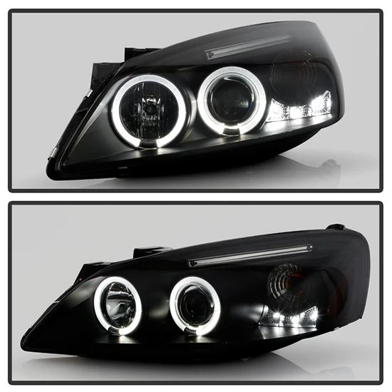 Fits ( Spyder Signature ) Pontiac G6 2/4DR 05-08 Projector Headlights - LED Halo - LED ( Replaceable LEDs ) - Black Smoke - High H1 (Included) - Low H1 (Included) - Image 4