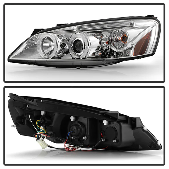 Fits ( Spyder Signature ) Pontiac G6 2/4DR 05-08 Projector Headlights - LED Halo - LED ( Replaceable LEDs ) - Chrome - High H1 (Included) - Low H1 (Included) - Image 5