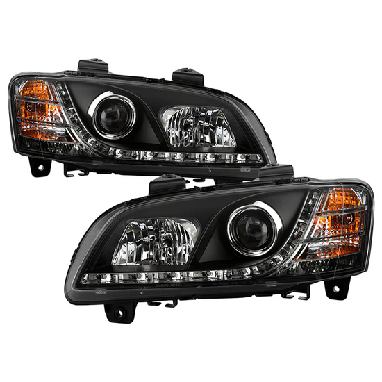 Fits ( Spyder Signature ) Pontiac G8 08-09 Projector Headlights - DRL - Black - High H1 (Included) - Low H7 (Included)
