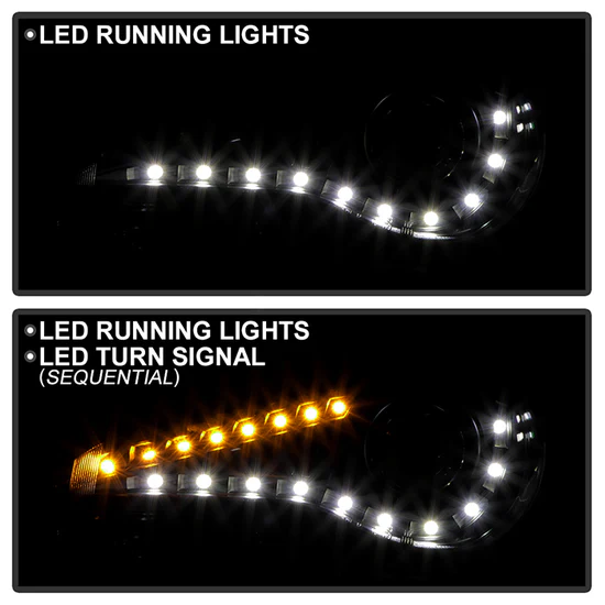 Fits ( Spyder Signature ) Scion FRS 12-19 / 17-19 Toyota 86 (Halogen model only) Projector Headlights - DRL LED - Black - Image 2