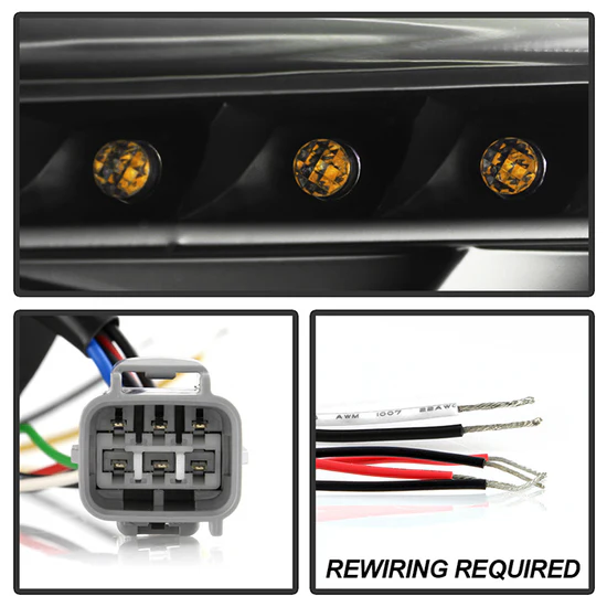 Fits ( Spyder Signature ) Scion FRS 12-19 / 17-19 Toyota 86 (Halogen model only) Projector Headlights - DRL LED - Black - Image 4
