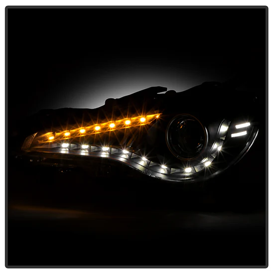 Fits ( Spyder Signature ) Scion FRS 12-19 / 17-19 Toyota 86 (Halogen model only) Projector Headlights - DRL LED - Black - Image 5
