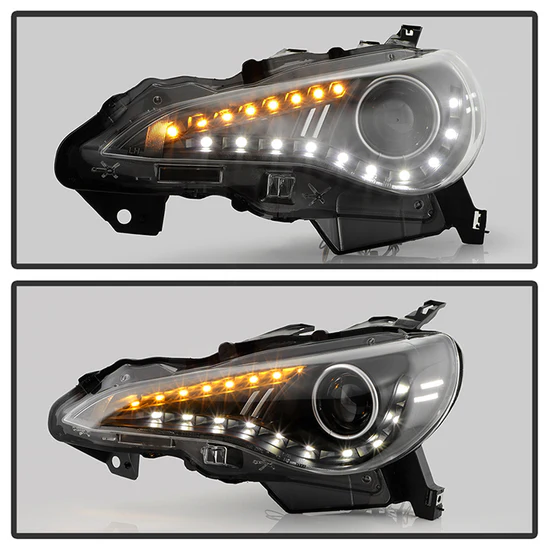 Fits ( Spyder Signature ) Scion FRS 12-19 / 17-19 Toyota 86 (Halogen model only) Projector Headlights - DRL LED - Black - Image 6