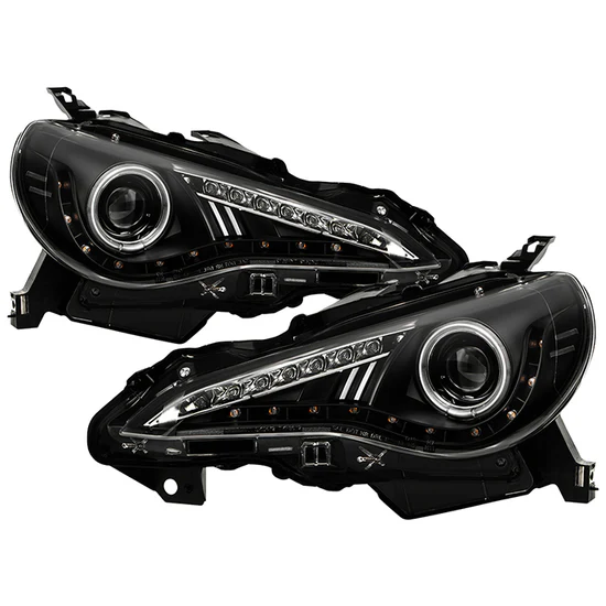 Fits ( Spyder Signature ) Scion FRS 12-19 / 17-19 Toyota 86 (Halogen model only) Projector Headlights - CCFL Halo - DRL LED - Black