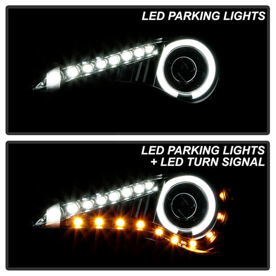 Fits ( Spyder Signature ) Scion FRS 12-19 / 17-19 Toyota 86 (Halogen model only) Projector Headlights - CCFL Halo - DRL LED - Black - Image 10