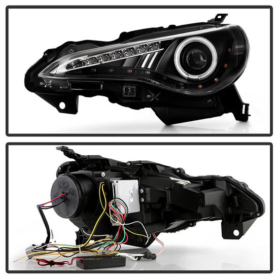Fits ( Spyder Signature ) Scion FRS 12-19 / 17-19 Toyota 86 (Halogen model only) Projector Headlights - CCFL Halo - DRL LED - Black - Image 9