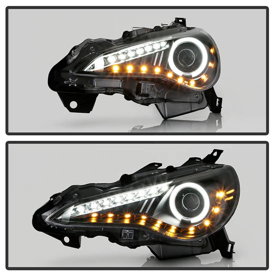 Fits ( Spyder Signature ) Scion FRS 12-19 / 17-19 Toyota 86 (Halogen model only) Projector Headlights - CCFL Halo - DRL LED - Black - Image 3