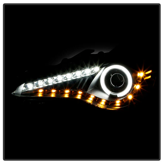 Fits ( Spyder Signature ) Scion FRS 12-19 / 17-19 Toyota 86 (Halogen model only) Projector Headlights - CCFL Halo - DRL LED - Black - Image 2