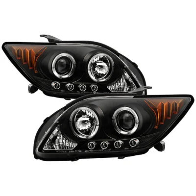 Fits ( Spyder Signature ) Scion TC 08-10 Projector Headlights - LED Halo -Replaceable LEDs - Black - High H1 (Included) - Low 9006 (Included)