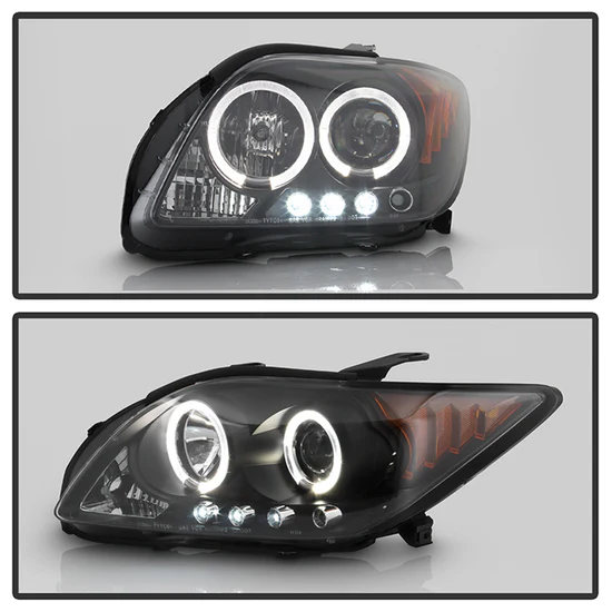 Fits ( Spyder Signature ) Scion TC 08-10 Projector Headlights - LED Halo -Replaceable LEDs - Black - High H1 (Included) - Low 9006 (Included) - Image 5