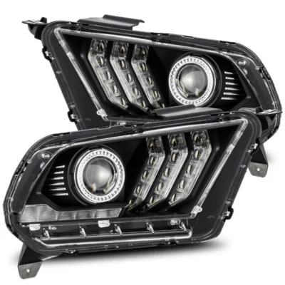 Fits 10-12 Ford Mustang LUXX-Series LED Projector Headlights Black