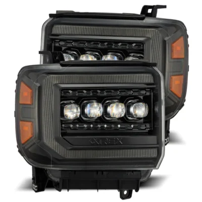 Fits 14-18 GMC Sierra NOVA-Series LED Projector Headlights Alpha-Black