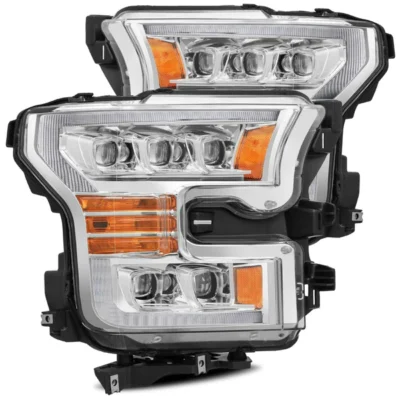 Fits 15-17 Ford F150 / 17-20 F150 Raptor NOVA-Series LED Projector Headlights Chrome