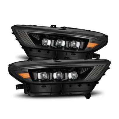 Fits 15-17 Ford Mustang/18-20 Mustang Shelby GT350/GT500 NOVA-Series LED Projector Headlights Alpha-Black