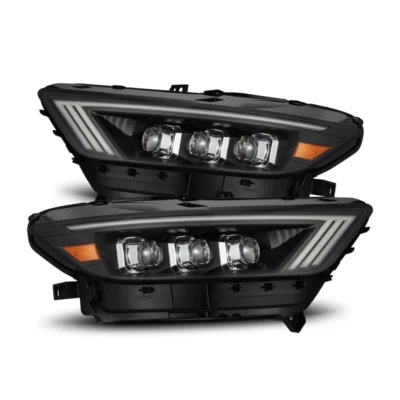 Fits 15-17 Ford Mustang/18-20 Mustang Shelby GT350/GT500 NOVA-Series LED Projector Headlights Black