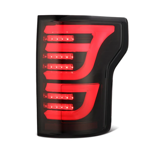 Fits 15-20 Ford F150 LUXX-Series LED Tail Lights Black Red - Image 7