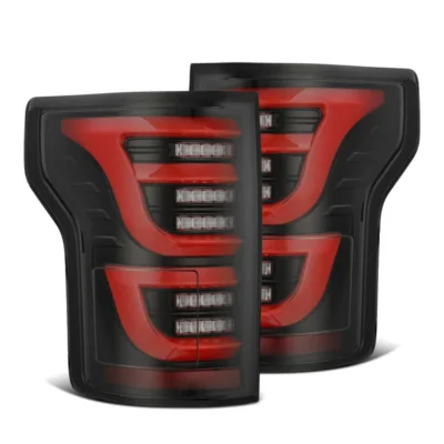 Fits 15-20 Ford F150 LUXX-Series LED Tail Lights Black Red