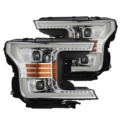 Fits 18-20 Ford F150 LUXX-Series LED Projector Headlights Chrome