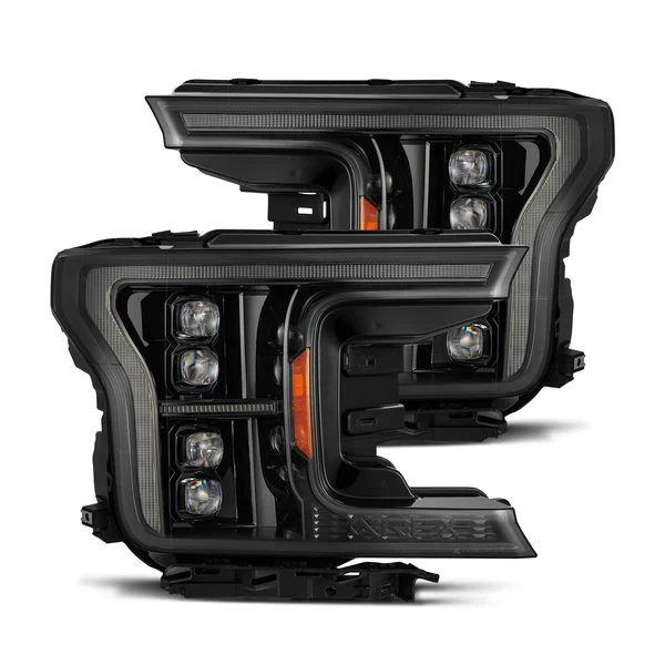 Fits 18-20 Ford F150 (MK II 14th Gen Style) NOVA-Series LED Projector Headlights Alpha-Black