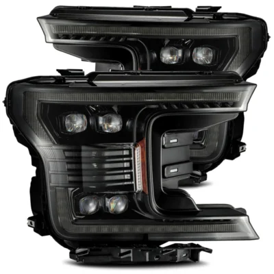 Fits 18-20 Ford F150 NOVA-Series LED Projector Headlights Alpha-Black