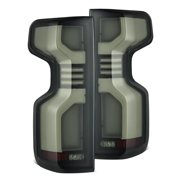 Fits 19-25 Chevrolet Silverado 1500 / 20-25 Silverado 2500HD/3500HD LUXX-Series LED Tail Lights Black