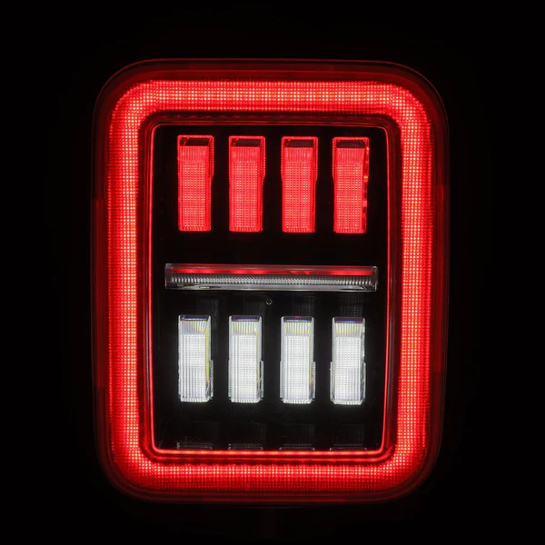Fits 19-25 Jeep Gladiator JT NOVA-Series Prismatic LED Tail Lights Black-Red - Image 9