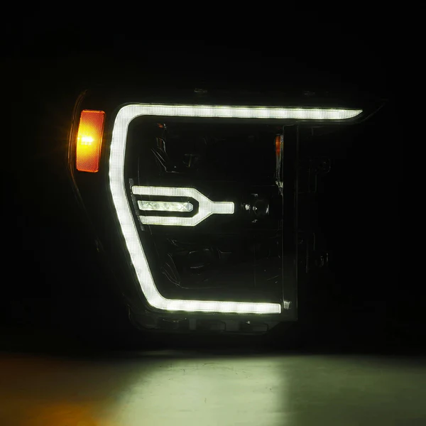 Fits 21-23 Ford F150 / 21-23 Ford F150 Raptor LUXX-Series LED Projector Headlights Alpha-Black - Image 4