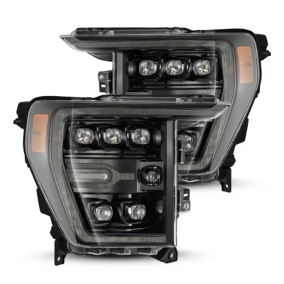 Fits 21-23 Ford F150 / 21-23 Ford F150 Raptor NOVA-Series LED Projector Headlights Alpha-Black