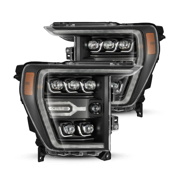 Fits   21-23 Ford F150 / 21-23 Ford F150 Raptor NOVA-Series LED Projector Headlights Black