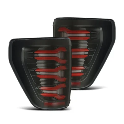 Fits 21-23 Ford F150/F150 Raptor LUXX-Series LED Tail Lights Black-Red
