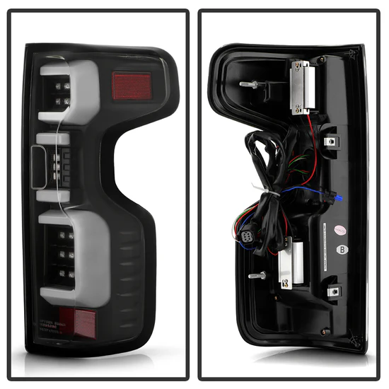 Fits ( Spyder ) Chevy Silverado 2019-2020 Factory Halogen Model ( Do Not Fit Factory LED Model ) LED Tail Light - Black - Image 7