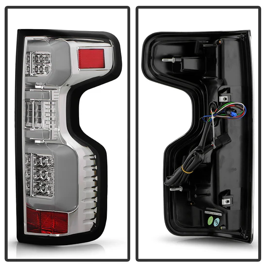 Fits ( Spyder ) Chevy Silverado 2019-2020 Factory LED Model ( Do Not Fit Factory Halogen Model ) LED Tail Light - Chrome - Image 6