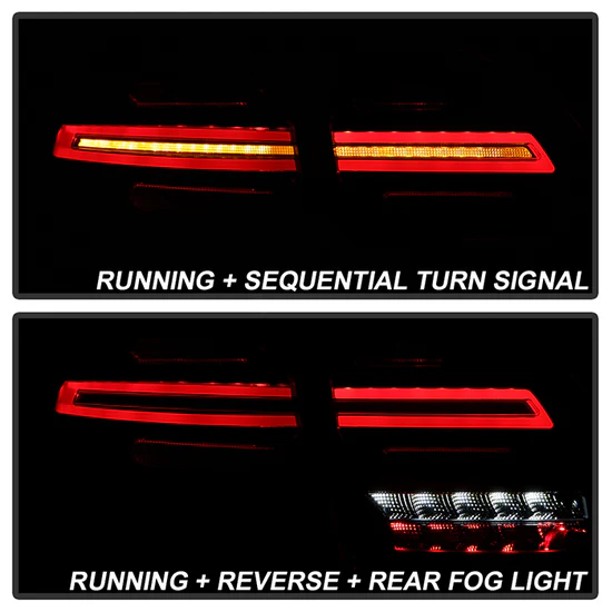 Fits ( Spyder ) Porsche Cayenne 958 2011-2014 LED Tail Lights - Sequential Signal - Red Smoke - Image 10