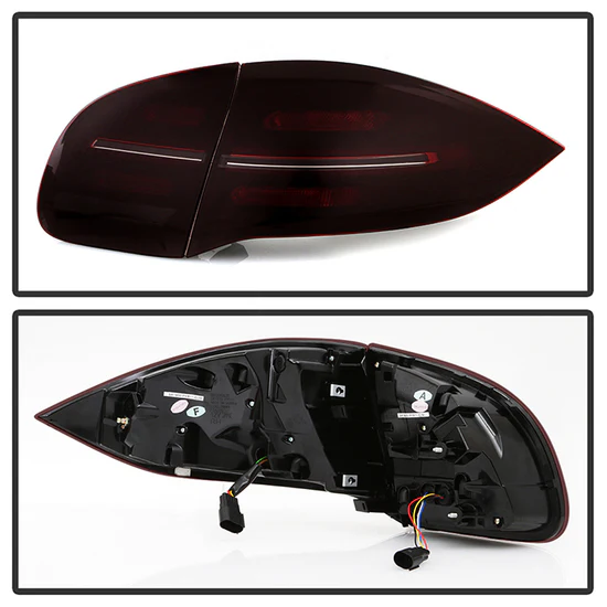 Fits ( Spyder ) Porsche Cayenne 958 2011-2014 LED Tail Lights - Sequential Signal - Red Smoke - Image 9