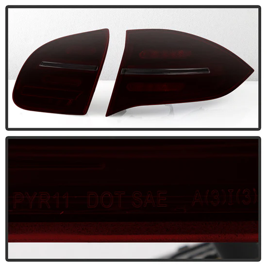 Fits ( Spyder ) Porsche Cayenne 958 2011-2014 LED Tail Lights - Sequential Signal - Red Smoke - Image 5