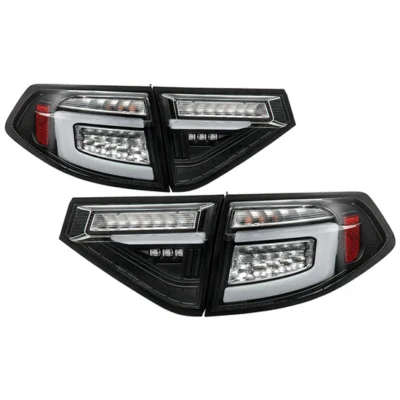 Fits ( Spyder ) Subaru Impreza WRX 2008-2014 5Dr Hatchback Wagon LED Tail Lights - Sequential Signal - Black