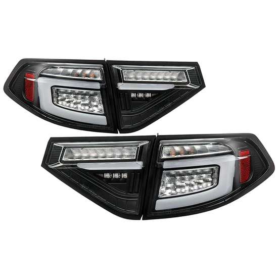 Fits ( Spyder ) Subaru Impreza WRX 2008-2014 5Dr Hatchback Wagon LED Tail Lights - Sequential Signal - Black